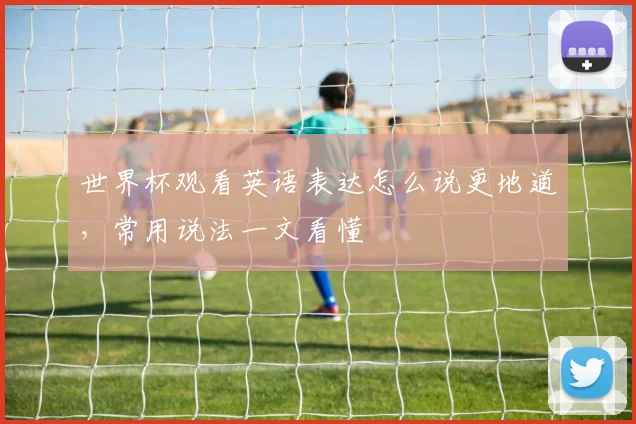 世界杯观看英语表达怎么说更地道，常用说法一文看懂