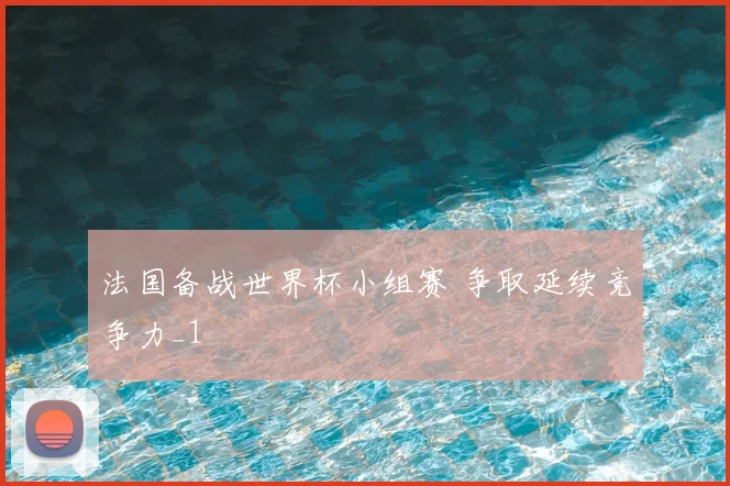 法国备战世界杯小组赛 争取延续竞争力_1